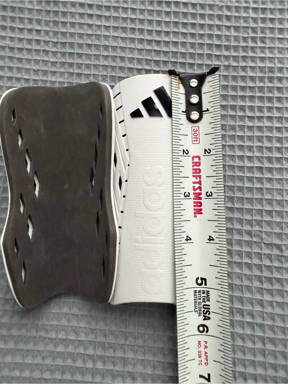 adidas White and Black Soccer Shin Guards - Picture 3 of 6